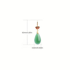 Green Jade Tribal Earrings for Mind-Body-Spirit Balance