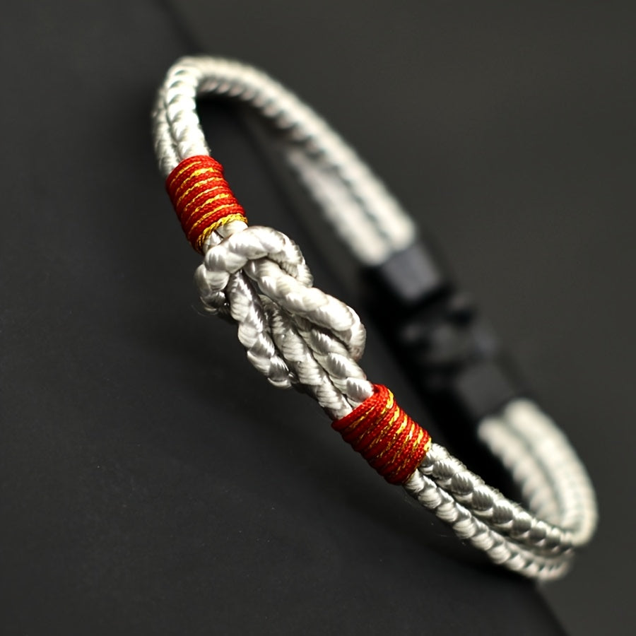 Braided Cord Bracelet - Heavy-Duty Friendship Knot for Strength & Harmony