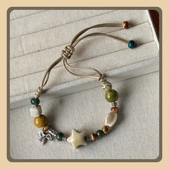 Bohemian Ceramic Bead Bracelet – Earthy Tones for Harmony & Style