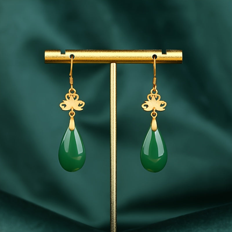 Vintage-Inspired Flower & Teardrop Earrings - Harmonious Energy for Daily Wear & Gifting