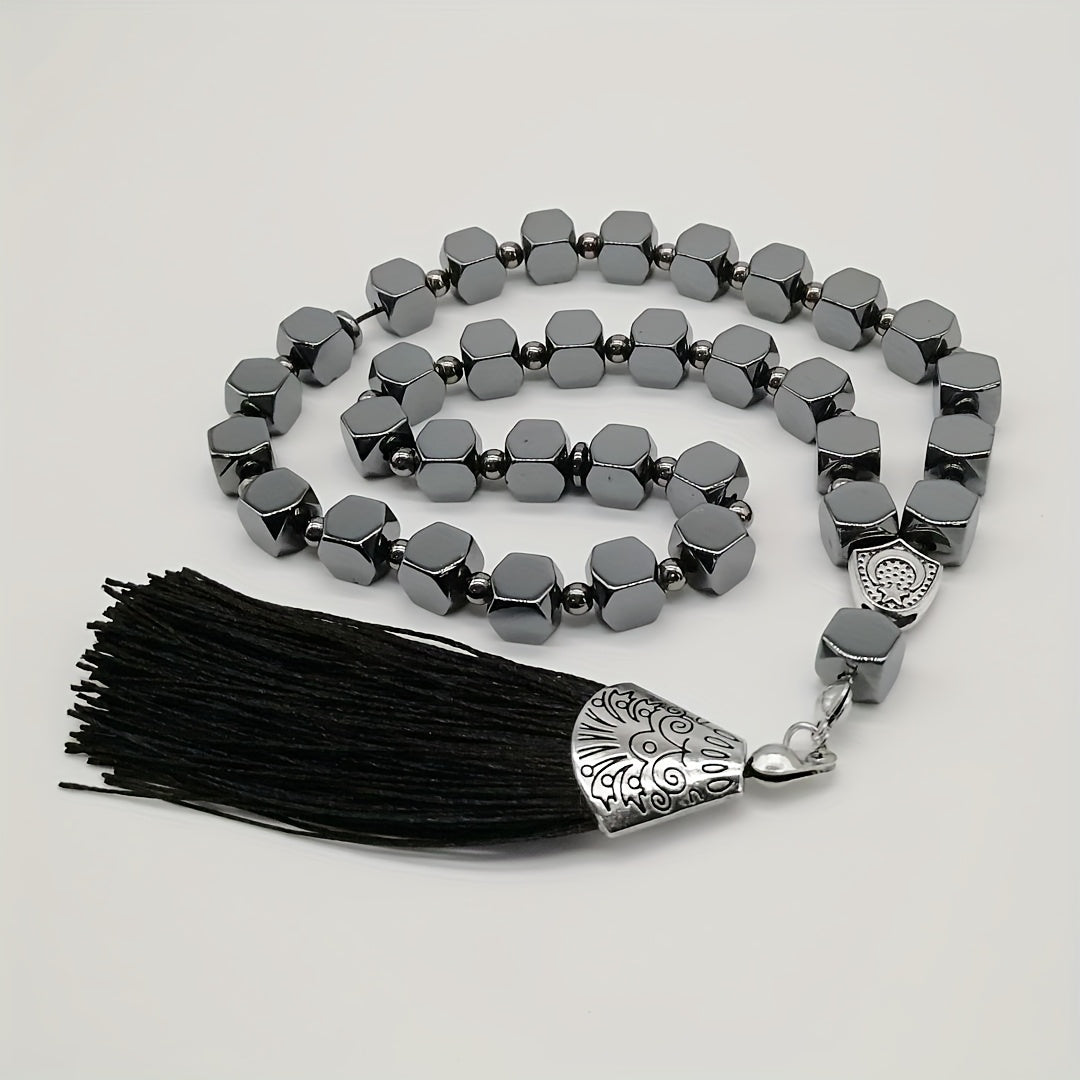 Black Onyx Muslim Prayer Beads - Spiritual Energy & Harmony Tasbih Rosary