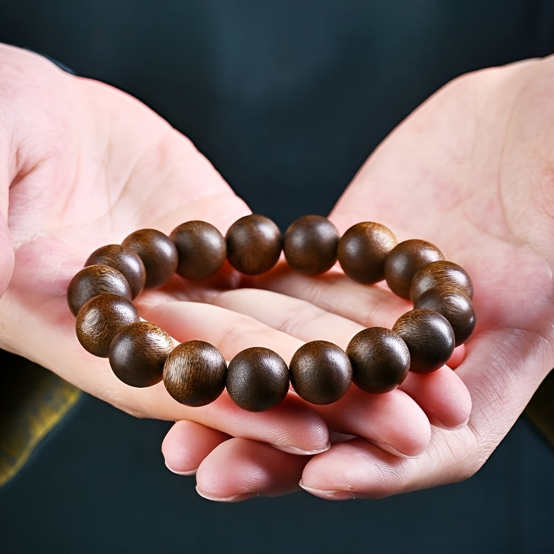Vintage Buddhist Beaded Bracelet: High-Density Beads for Men's Spiritual Energy