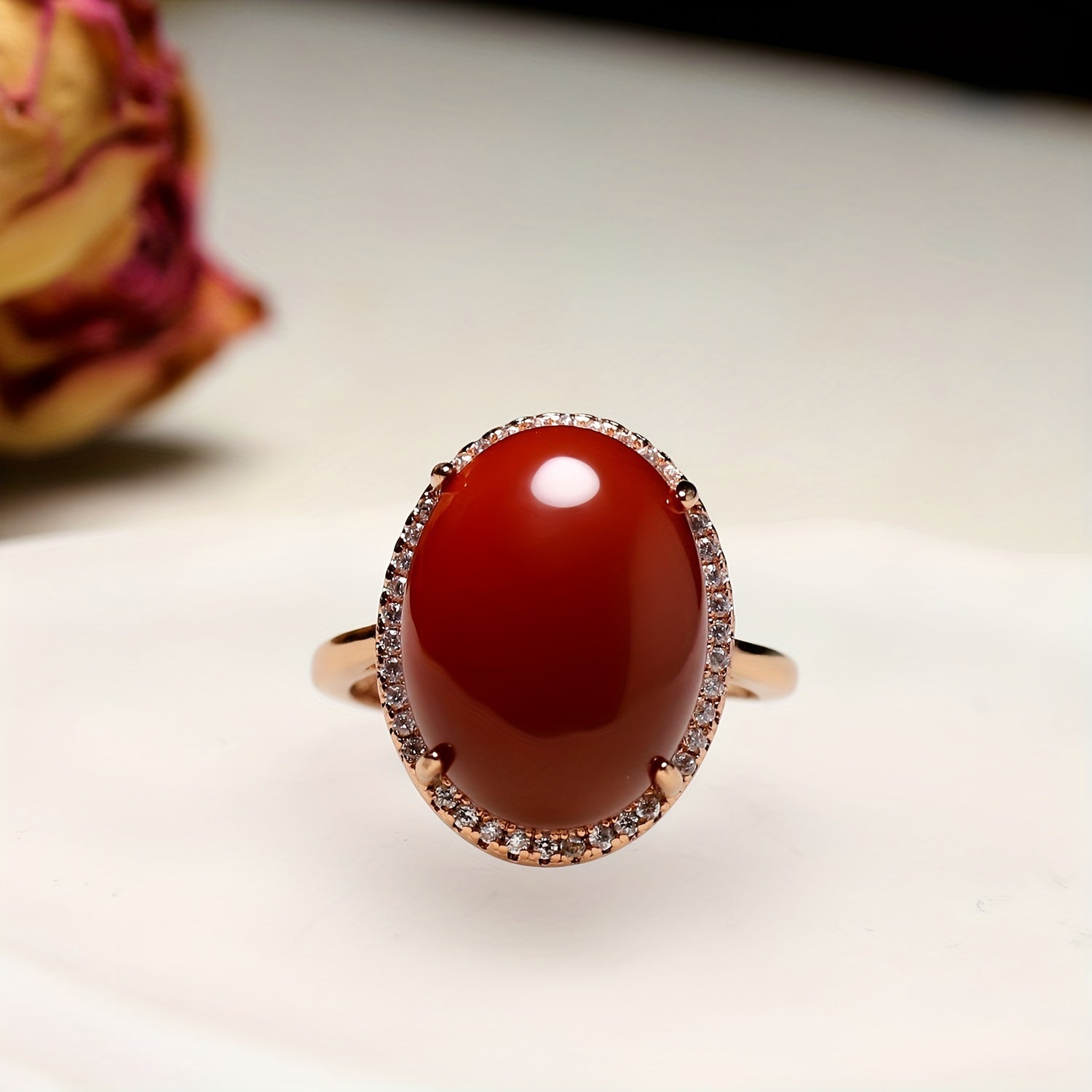 Vintage Red Gemstone Ring - Passion & Energy for Couples Unisex Party