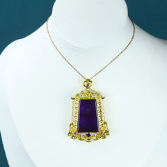 Chinese Style Peaceful No Trouble Pendant Natural Stone Vintage Talisman for Harmony and Protection