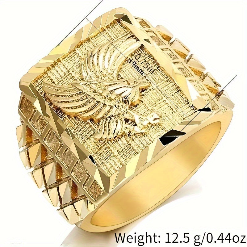 Norse Viking Eagle Men's Ring - Symbolic American Bald Eagle, Bold Personality Statement Jewelry Gift