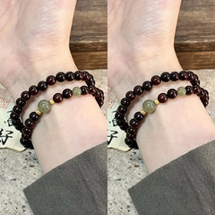 Double-Layer Natural Stone Prayer Bead Bracelet - Spiritual Harmony & Protection