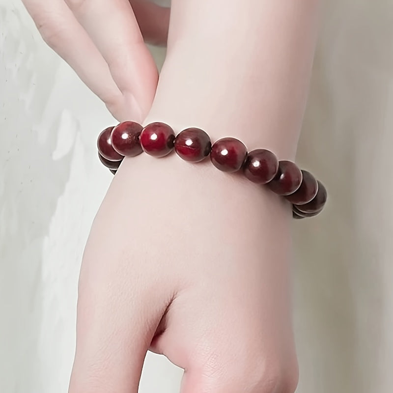 Sandalwood Rosewood Bead Bracelet - Natural Wood Energy for Mindfulness & Daily Harmony