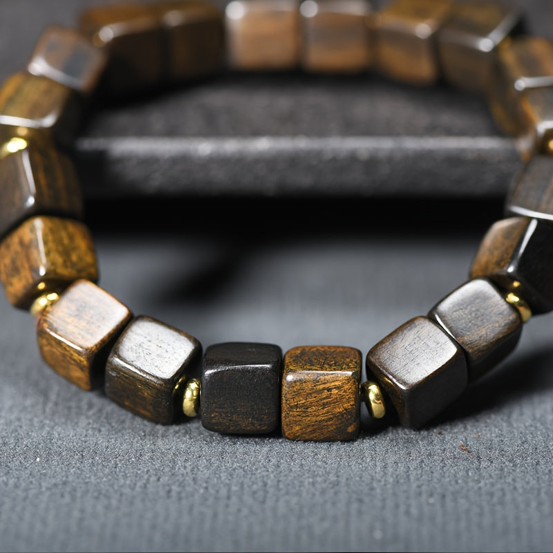 Unisex Vietnamese Agarwood Beaded Bracelet - Natural Energy & Bohemian Sophistication