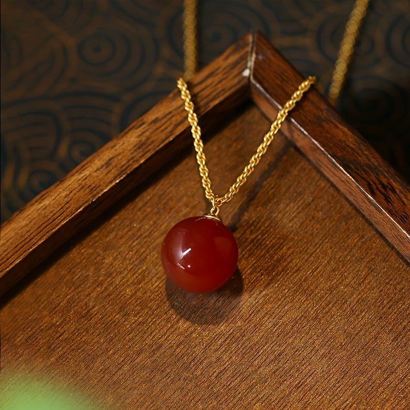 Red Agate Pendant Necklace  Timeless Energy Jewelry for Daily Wear & Gifting