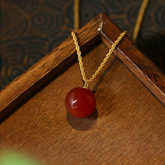 Red Agate Pendant Necklace  Timeless Energy Jewelry for Daily Wear & Gifting