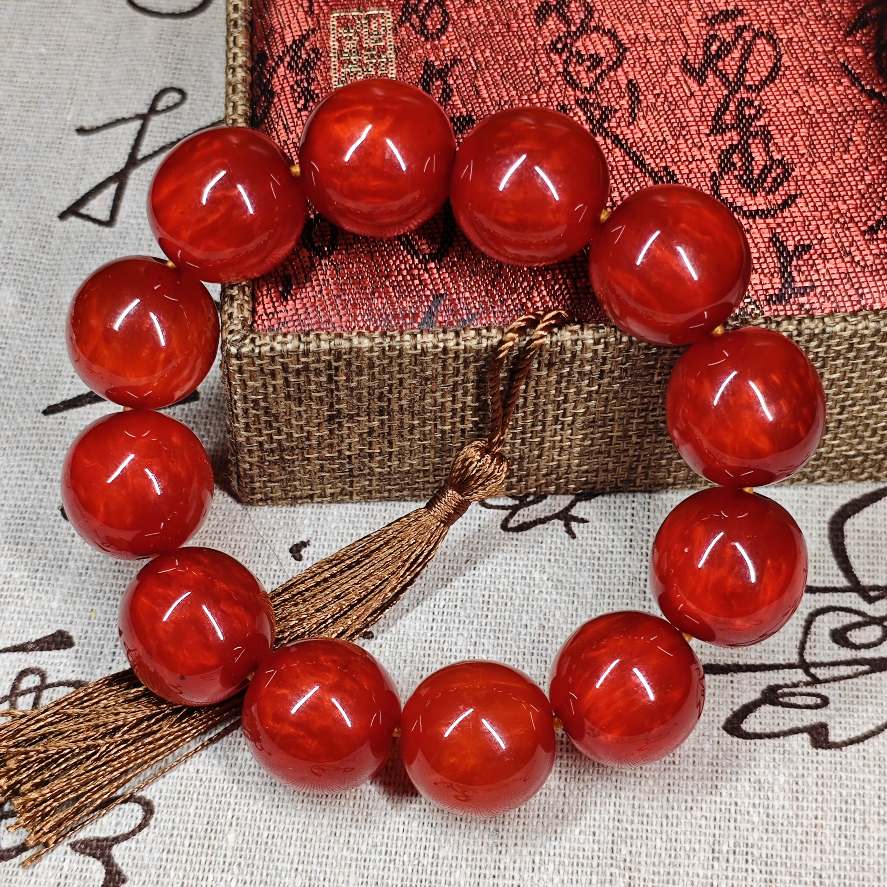 Handmade Elegant Chalcedony Bracelet - Ethnic Style Natural Stone for Spiritual Harmony