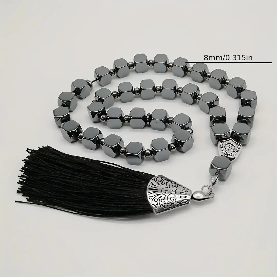 Black Onyx Muslim Prayer Beads - Spiritual Energy & Harmony Tasbih Rosary