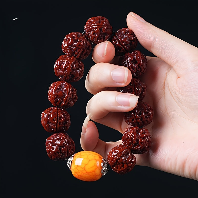 Natural Beeswax & Sacred Seed Bracelet — Grounding, Protection & Vitality Energy Bead Mala