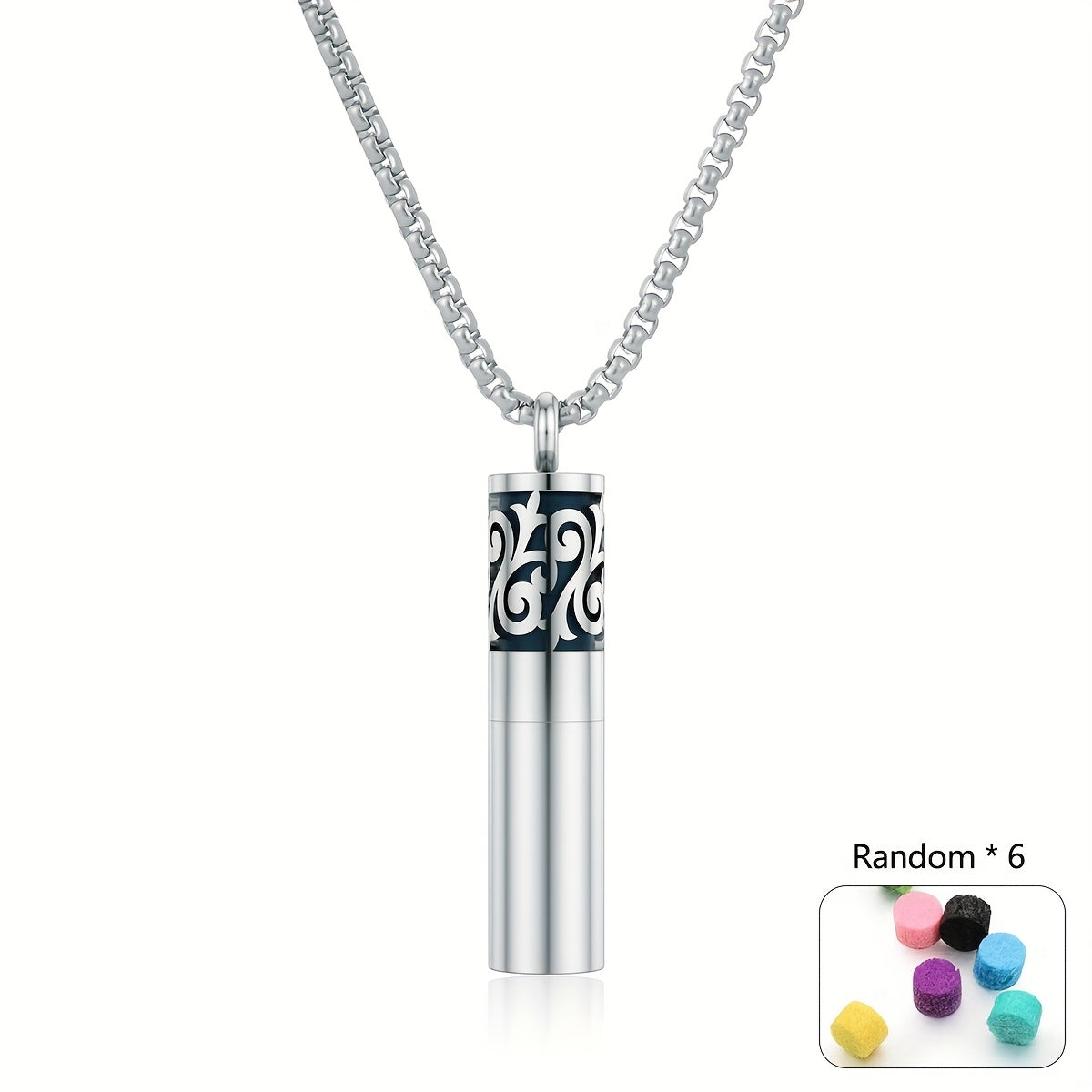 Creative Aromatherapy Necklace - Silver-Tone Perfume Bottle Pendant for Emotional Balance & Spiritual Harmony