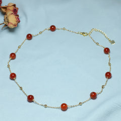 Natural Stone Starry Sky Necklace - Unisex Couple Jewelry for Beach Parties & Holiday Gifts with Cosmic Energy