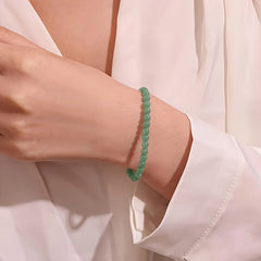 Natural Green Beads Men's Stretch Bracelet - Yoga Meditation Energy for Father's Day