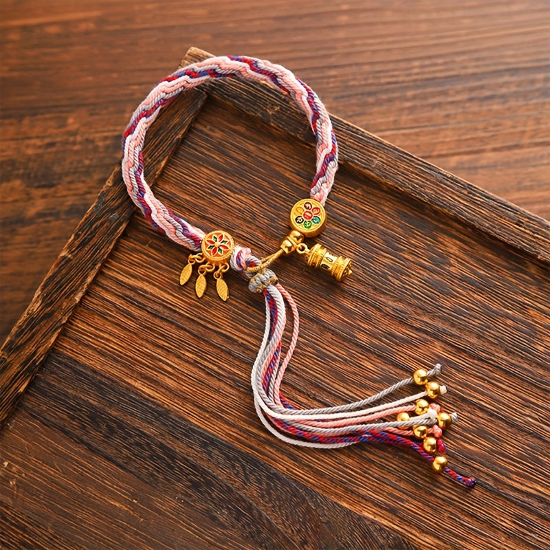 Tibetan Colorful Beaded Bracelet — Energy Harmonizing & Lucky Charm Jewelry