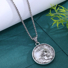 Vintage Punk Skull Necklace for Men | Non-Fading Alloy Choker with Energy Enhancement