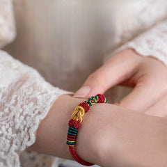 Hand-Woven Multicolor Blessing Bracelet — Energy Harmony, Protection & Prosperity Talisman, Adjustable Cotton Rope for Daily Spiritual Balance