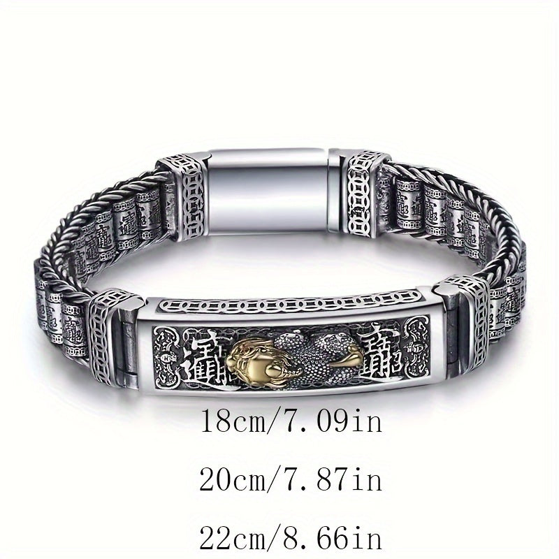 Attracting Wealth & Good Luck Rolling Pixiu Bracelet - Vintage Alloy Design for Energy Balance