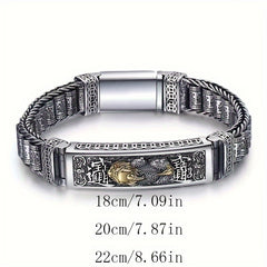 Attracting Wealth & Good Luck Rolling Pixiu Bracelet - Vintage Alloy Design for Energy Balance
