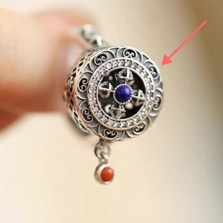 Vintage-Inspired Rotatable Vajra Mantra Ring - 18K Gold Plated Spiritual Accessory for Protection & Prosperity