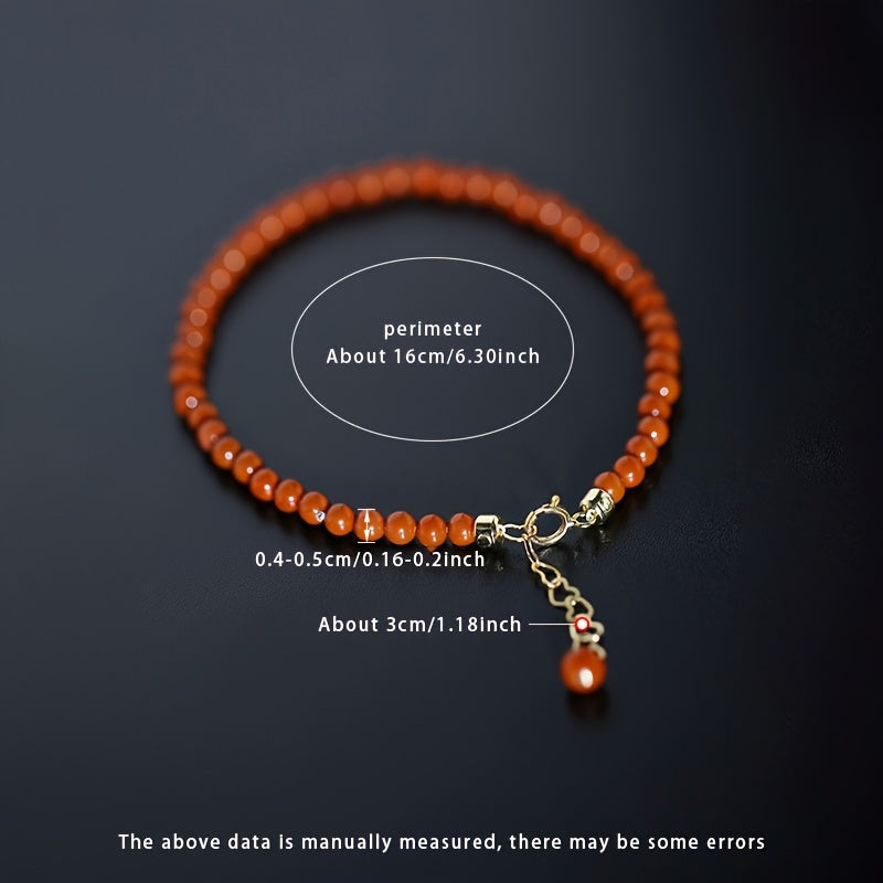 Natural Agate Beaded Bracelet - Harmony & Protection Energy Boost