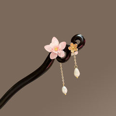 2 Romantic Cherry Blossom Hairpins - Feminine Ancient Style with Swaying Flow for Hanfu Hair Accessories - Best Christmas Gifts for Women