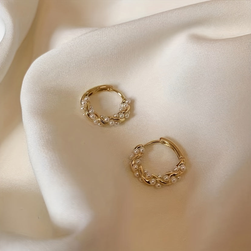 Vintage Boho Copper Hoop Earrings - Earth Day Harmony & Couple's Energy