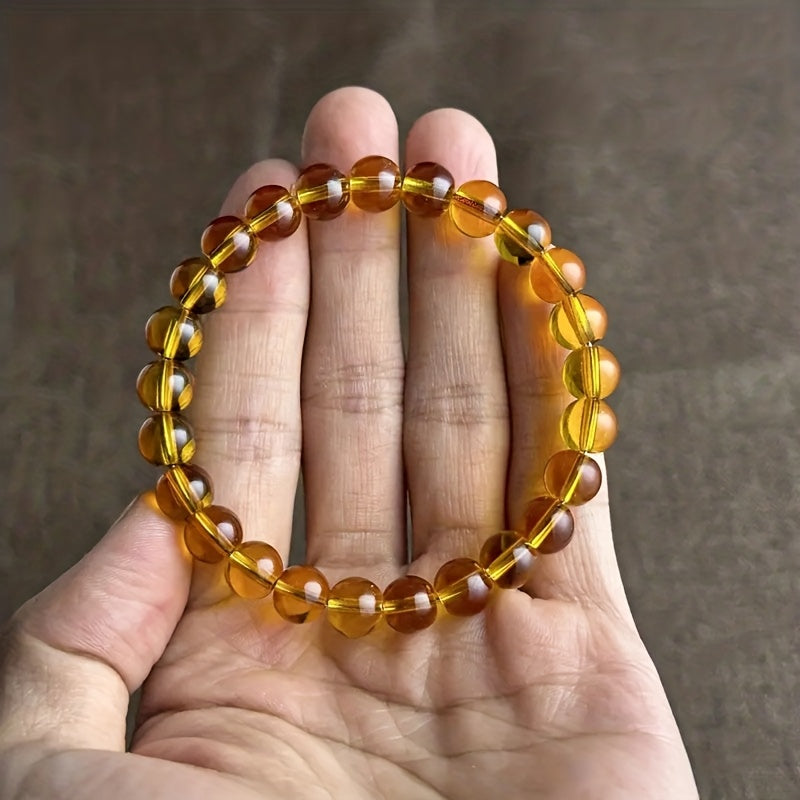 Citrine Stone Bracelet - Golden Yellow Gemstone for Wealth Attraction & Good Luck Charm