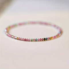 4mm Elegant Natural Beaded Bracelet - Chinese Style Colorful Beads for Daily Wear & Energy Balance