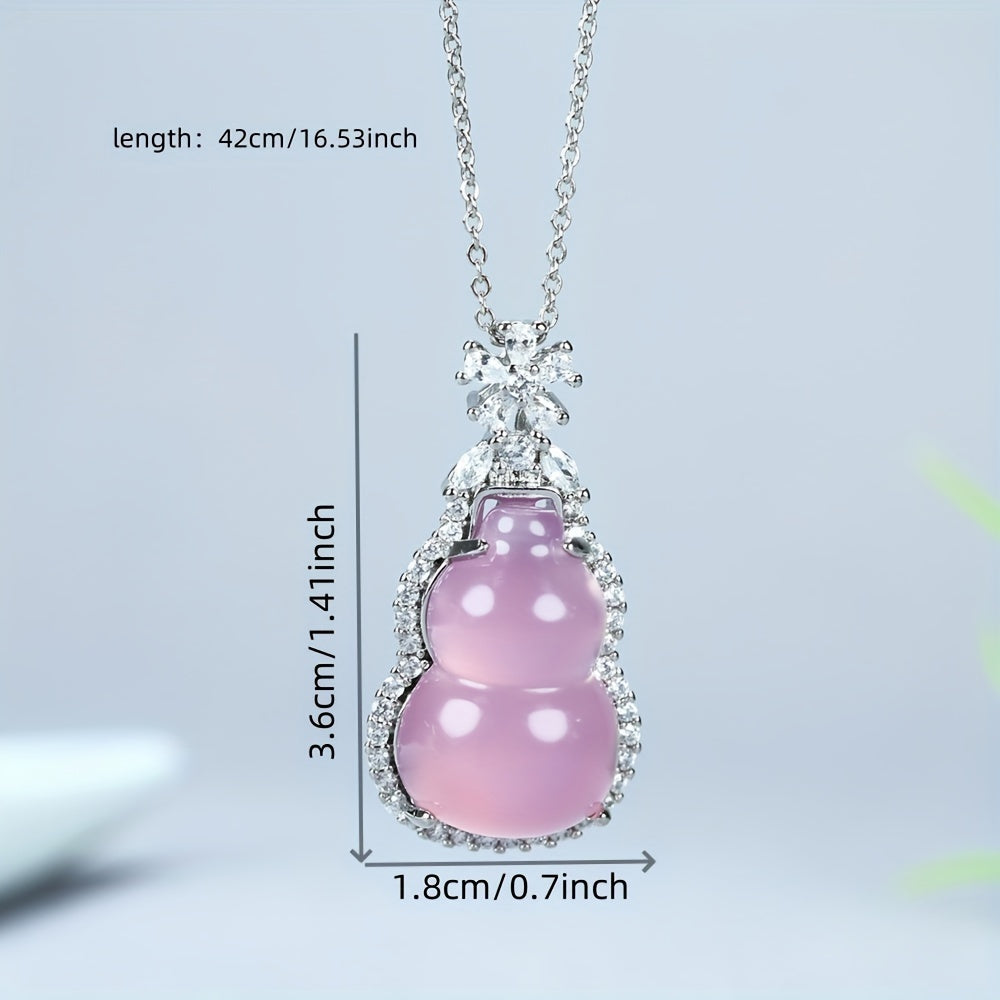 Elegant Purple Gourd Pendant for Luck & Spiritual Wisdom