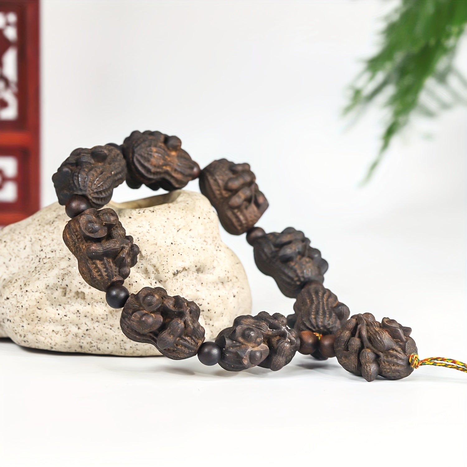 Natural Agarwood Peanut Bracelet - Symbolizes More Blessings & Good Fortune | Spiritual Energy Enhancement
