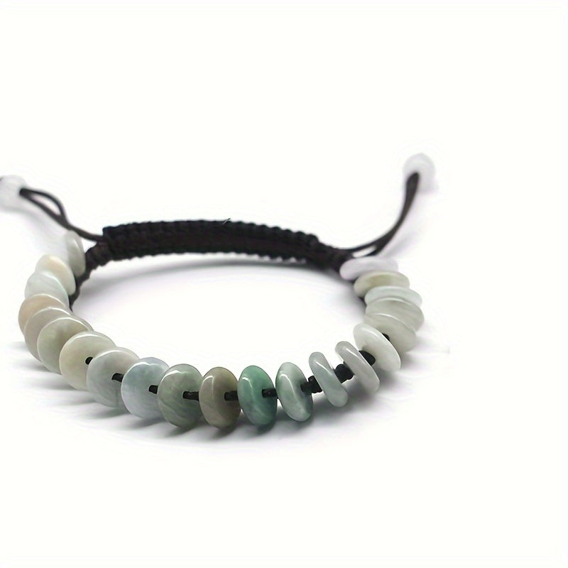 Handwoven Natural Stone Bead Bracelet - Boho Style for Harmony & Balance