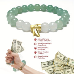 Natural Stone Aventurine Gradient Beaded Bracelet - Harmony & Prosperity for Men & Women