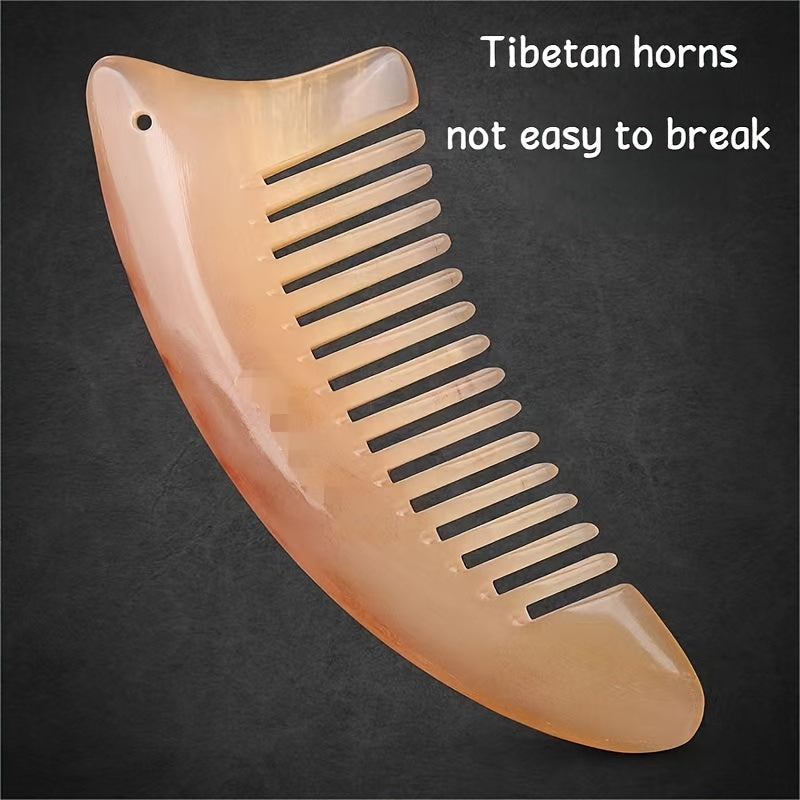Natural Sheep Horn  Comb - Energy Harmony & Wellness Enhancement