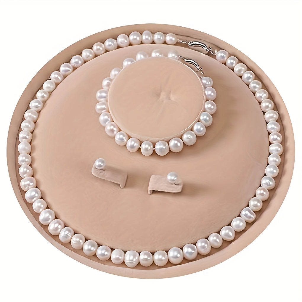 925 Sterling Silver Freshwater Pearl Necklace - Elegant Luxury for Weddings & Special Occasions