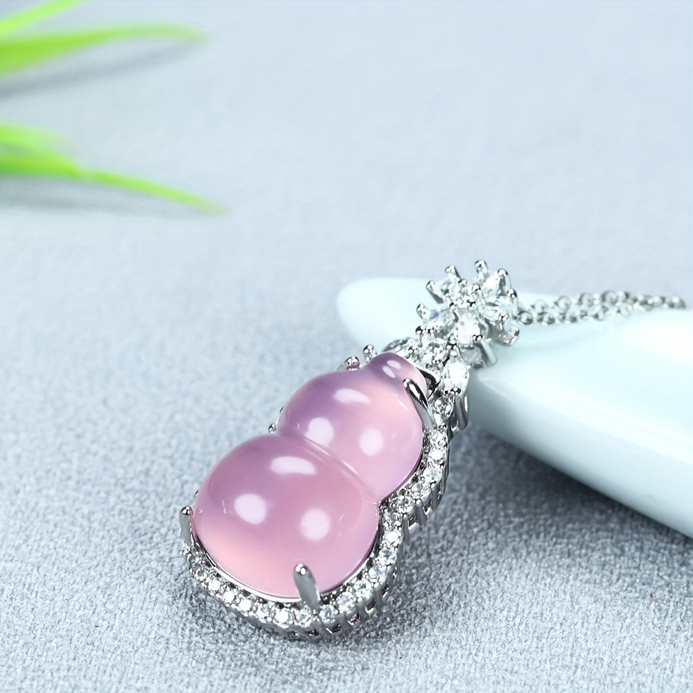 Elegant Purple Gourd Pendant for Luck & Spiritual Wisdom