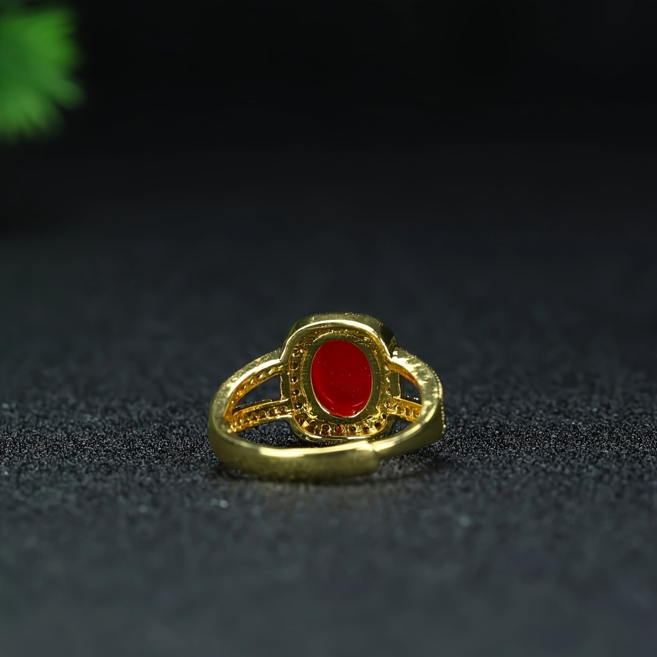 Vintage Court Style Red Carnelian Ring for Vitality & Emotional Balance Adjustable Unisex Jewelry