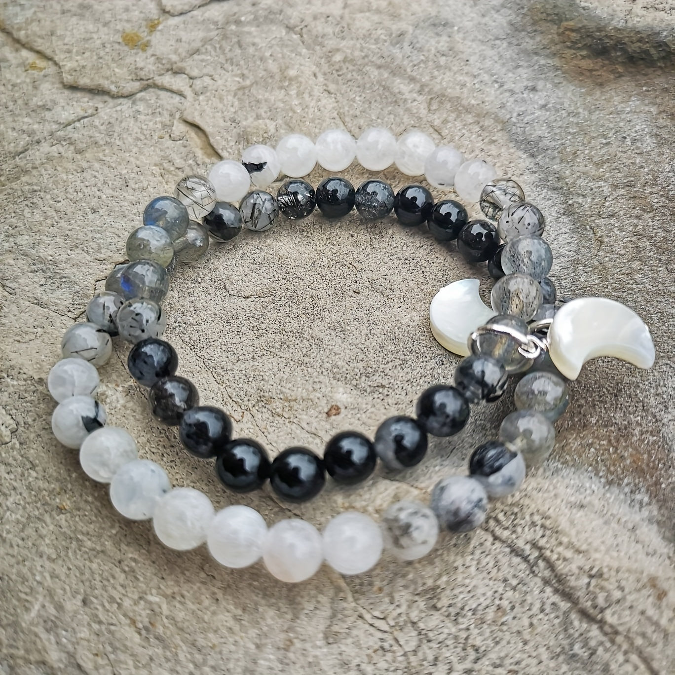 Labradorite Moonstone Bohemian Bracelet for Spiritual Energy & Holiday Gifts