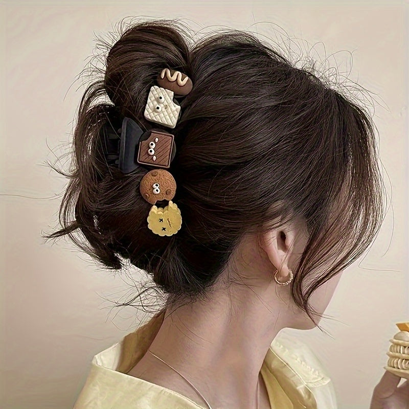 4pcs Designer Wave Pearl Color-Block Hair Clips - High-End Energy & Style