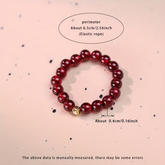 Elegant Garnet Ring - Deep Red-Brownish Jewel for Daily & Formal Wear - Natural Energy Stone for Harmony & Protection