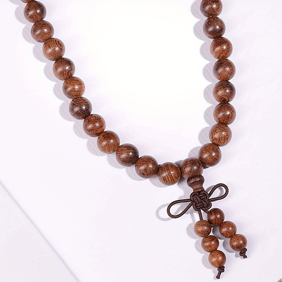 108pcs Sandalwood Bracelet - Vintage Buddhist Prayer Beads for Daily Wear & Gift Giving
