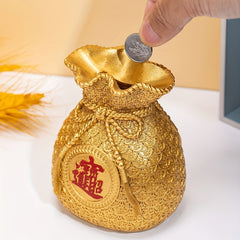 Chinese Money Bag Prosperity Ornament — Wealth Magnet, Auspicious Chi & Good Fortune Energy for Home/Office
