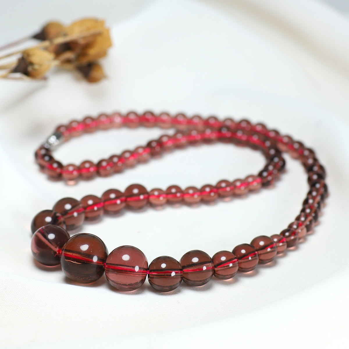 Bohemian Red Garnet Necklace - Bold Statement for Harmony & Protection
