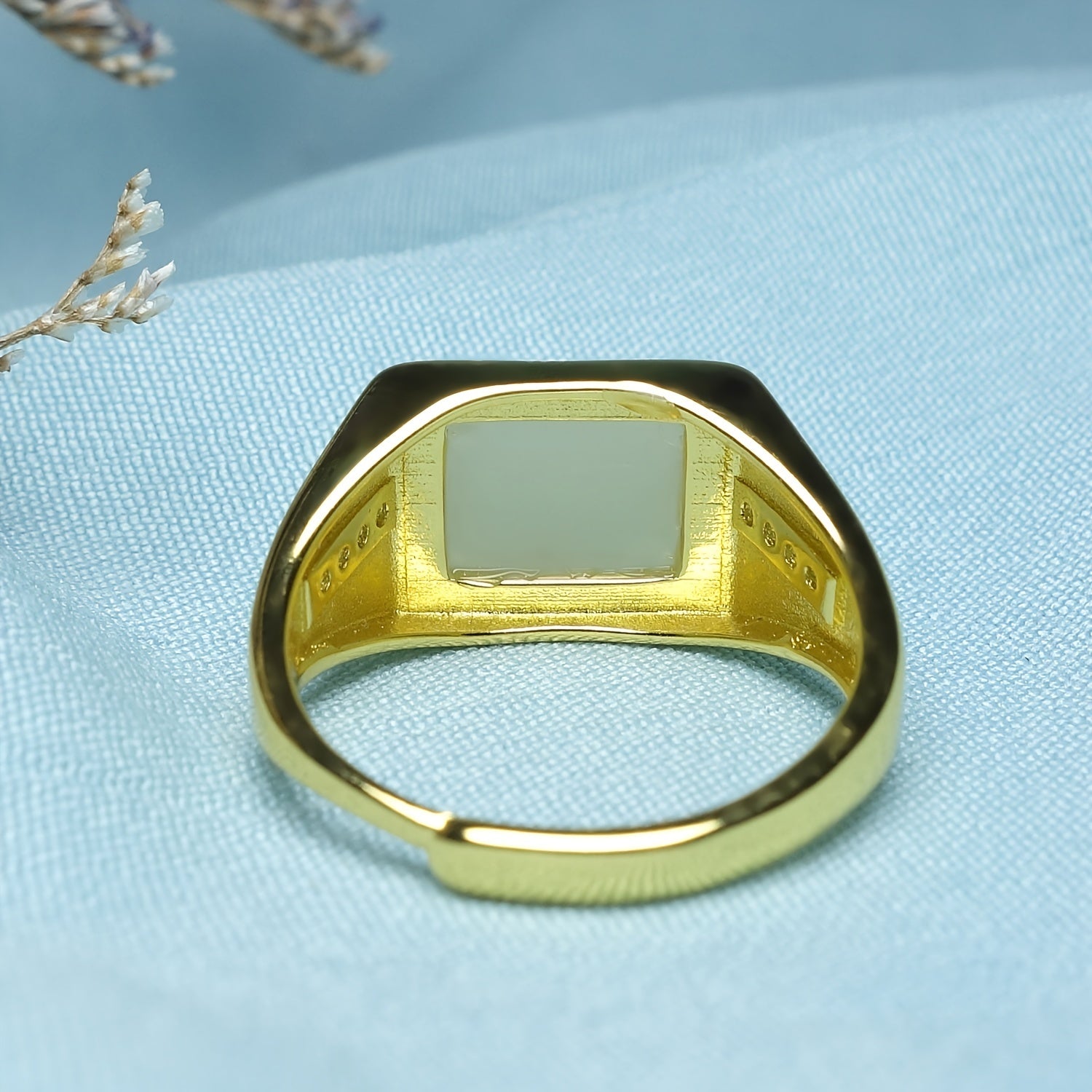 Vintage Natural Stone Ring for Couples - Ideal Gift with Spiritual Energy & Timeless Design