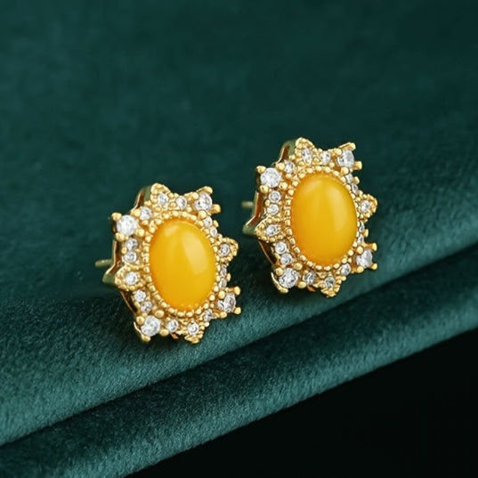 Vintage Elegant Holiday Earrings - Golden Energy for Daily Wear & Gifting