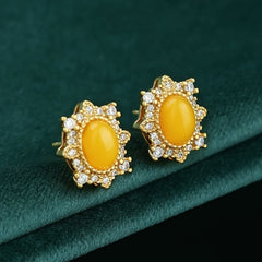 Vintage Elegant Holiday Earrings - Golden Energy for Daily Wear & Gifting