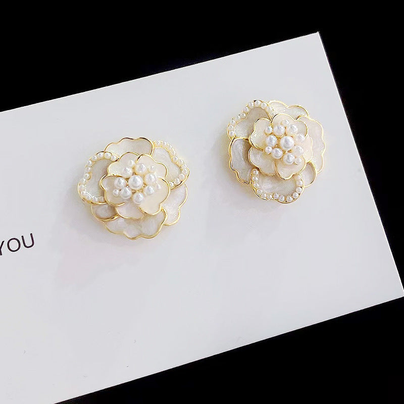 Elegant French Floral Dainty Earrings with Positive Energy - Versatile Everyday & Formal Jewelry