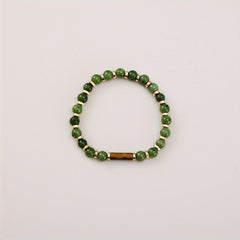 Green Bead Bracelet - Minimalist Energy for Everyday Harmony & Bohemian Style